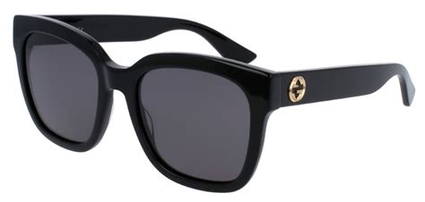 gucci gg0034s black rectangle sunglasses